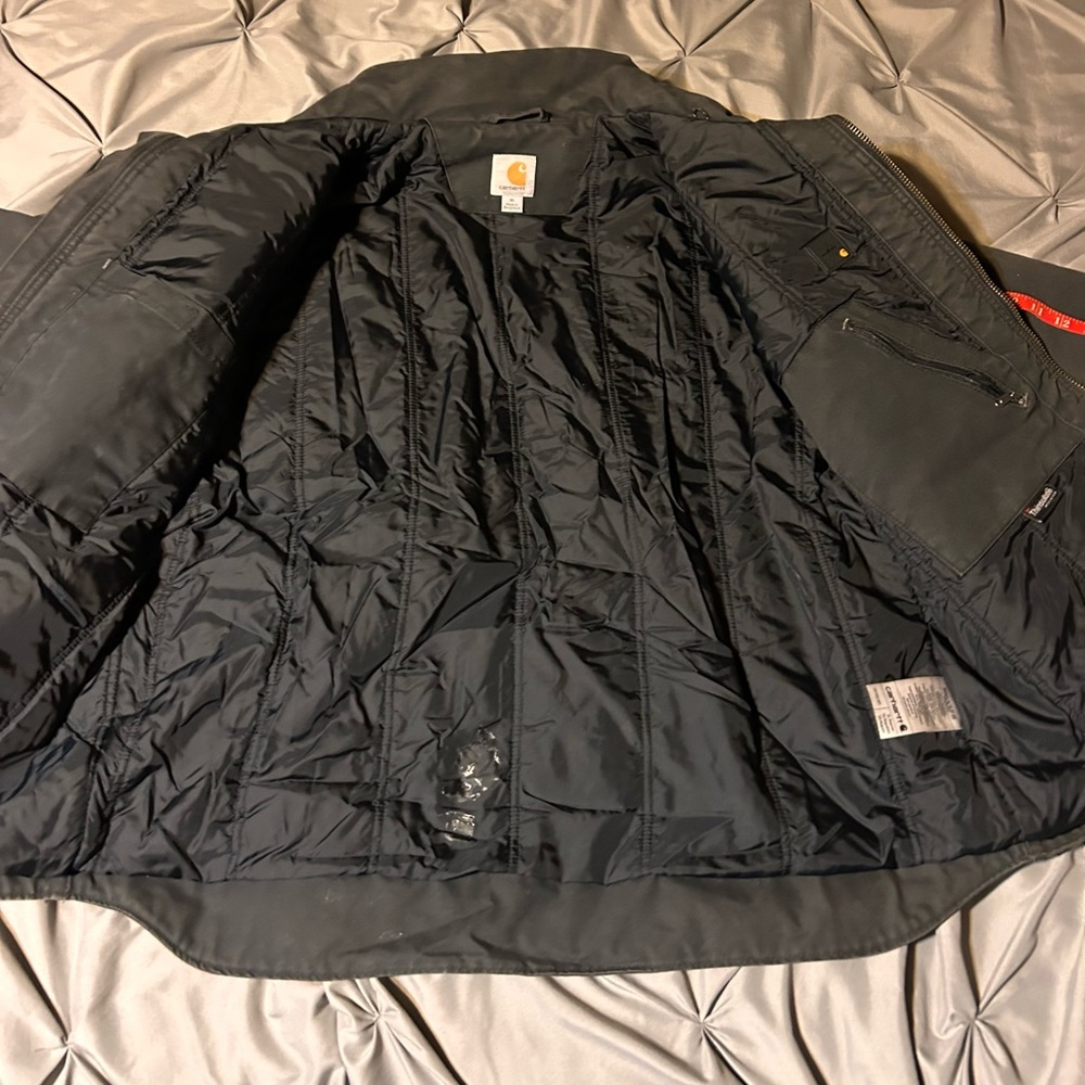 Carhartt Quick Duck Jefferson Traditional Jacket Size XL Reg Thinsulate Black - Picture 7 of 11